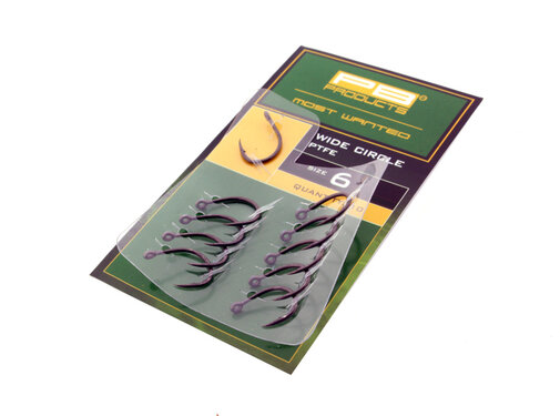 PB Products Wide Circle Hook PTFE 10pcs