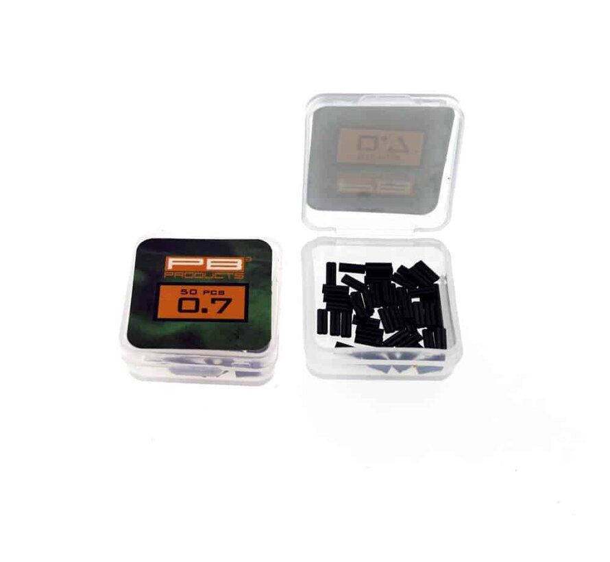 Double Barrel Crimps dull black 50pcs