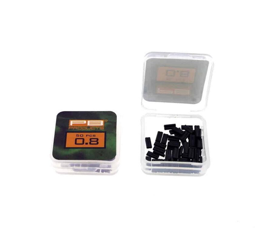 Double Barrel Crimps dull black 50pcs