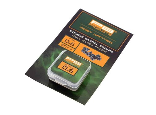 PB Products Double Barrel Crimps dull black 50pcs