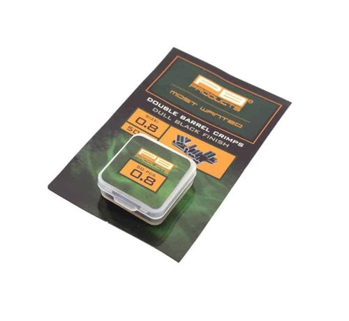 PB Products Double Barrel Crimps dull black 50pcs