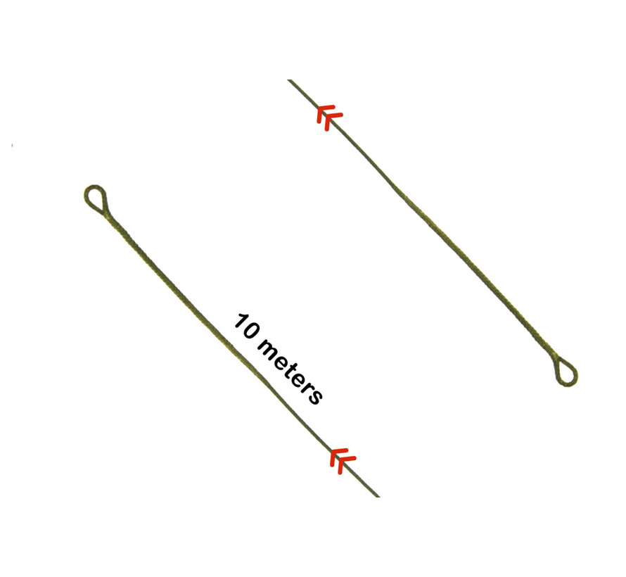 R2G Hollow Kevlar Looped Leader 10 meters 2pcs Weed