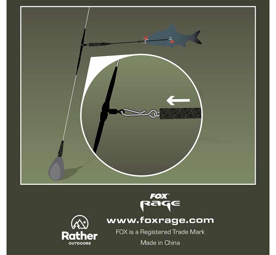 Predator Kwik Change Paternoster Trace 30cm Barbed