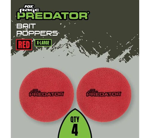Fox Rage Predator Bait Poppers Red