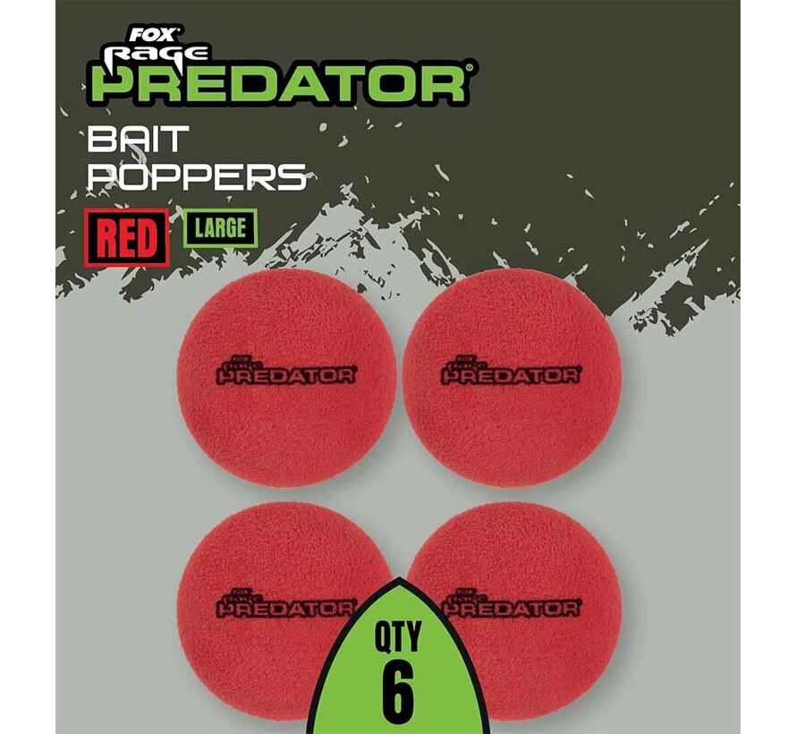 Predator Bait Poppers Red