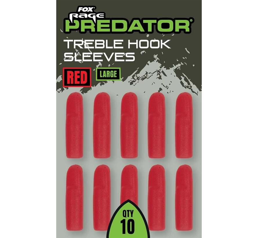 Predator Red Treble Hook Sleeves