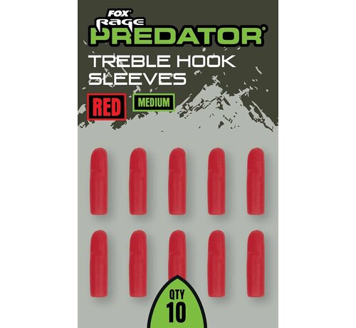 Fox Rage Predator Red Treble Hook Sleeves