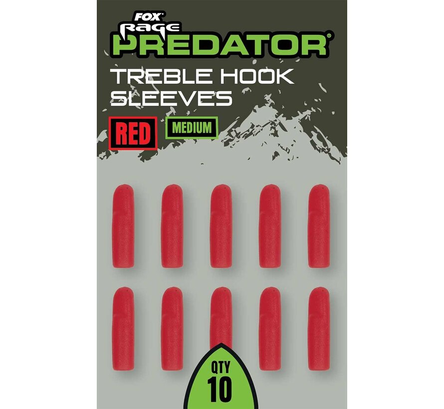 Predator Red Treble Hook Sleeves