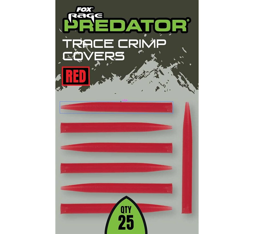 Predator Red Trace Crimp Covers x 25pcs