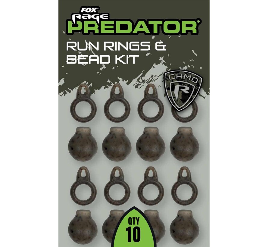 Predator Camo Run Rings & Bead Kit x 10