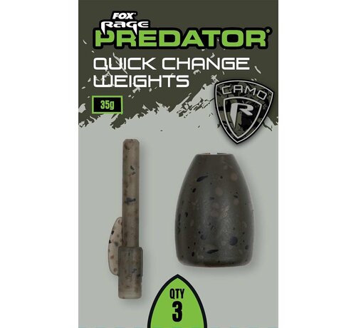 Fox Rage Predator Camo Quick Change Weights x 3