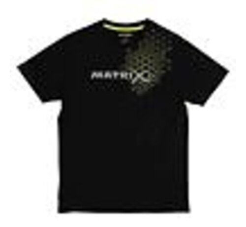 Matrix Hex Print T-Shirt Black