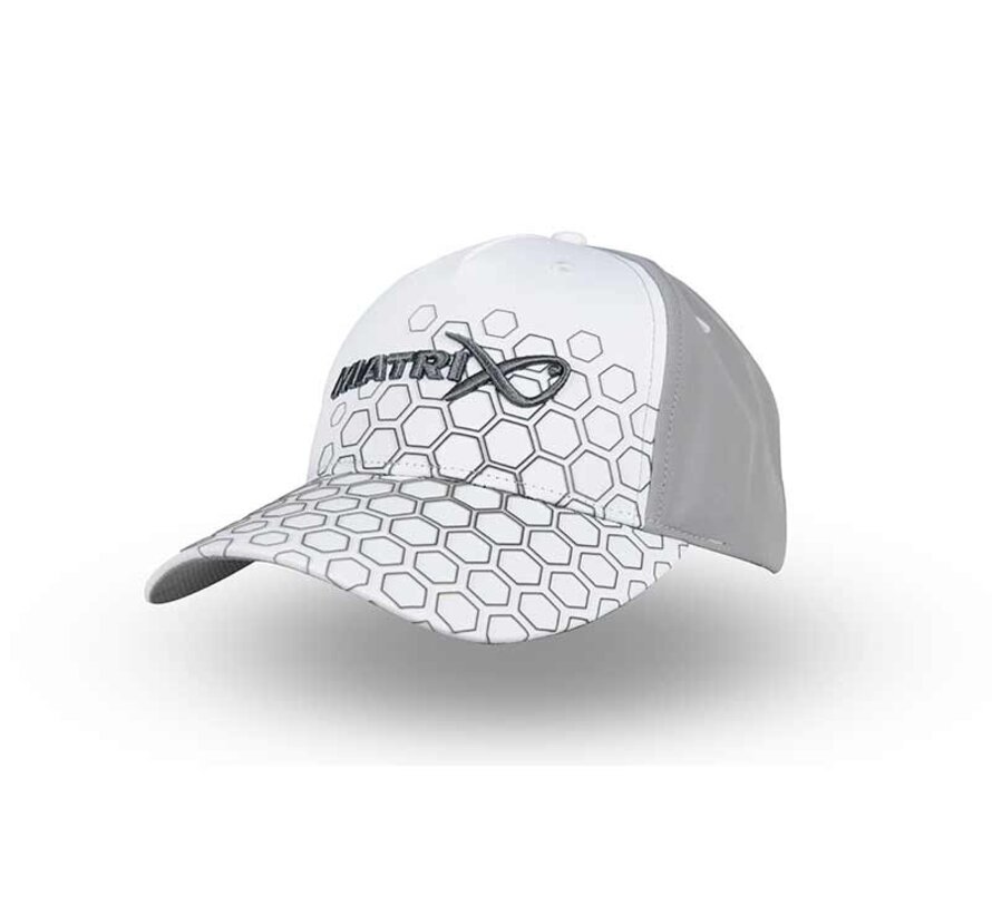 Hex Print Baseball Cap  - White
