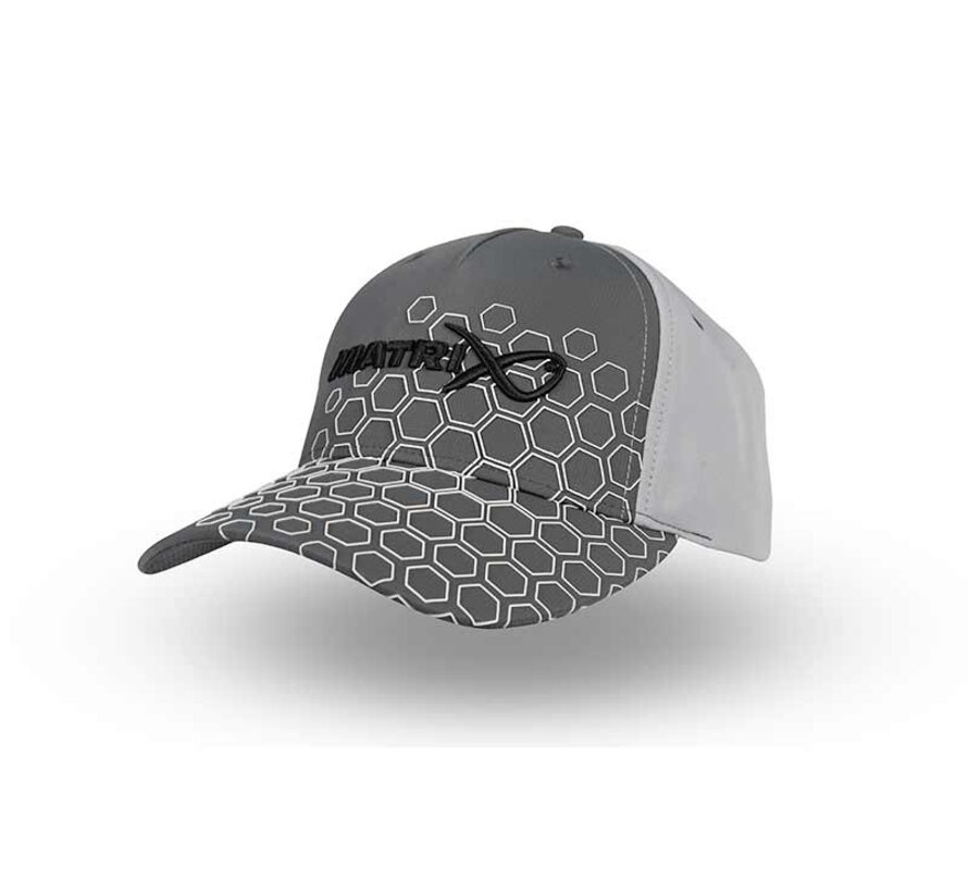 Hex Print Baseball Cap  - Grey