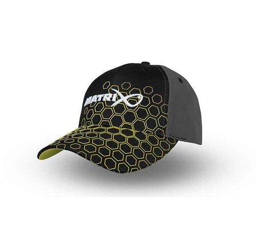 Matrix Hex Print Baseball Cap  - Black