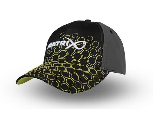 Matrix Hex Print Baseball Cap  - Black