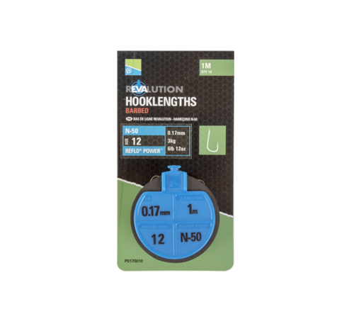 Preston Revalution Hooklengths Natural N-50 100cm