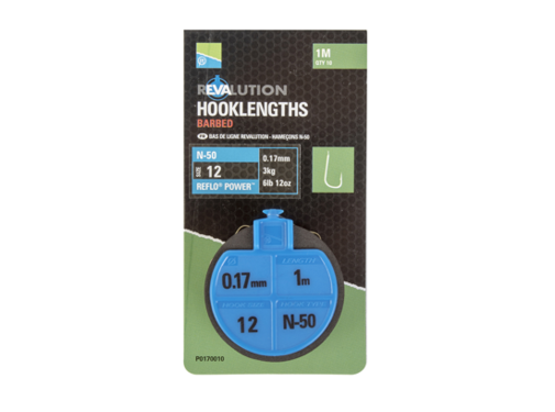 Preston Revalution Hooklengths Natural N-50 100cm