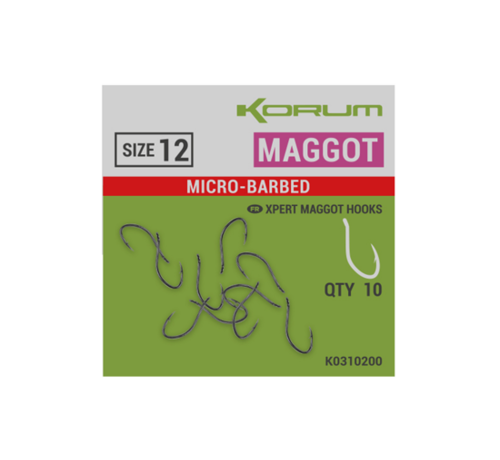 Korum Xpert Maggot Barbed Hooks
