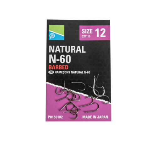 Preston Natural N-60 Hooks Barbed
