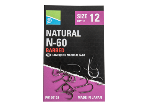 Preston Natural N-60 Hooks Barbed
