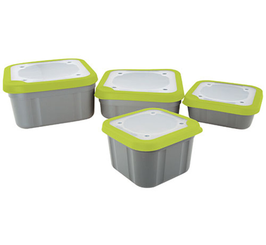 Bait Boxes Grey/Lime Solid Top