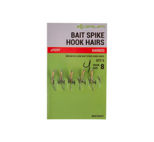 Korum Bait Spike Hook Hairs Barbed