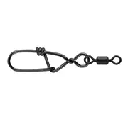 Spro Matte Black Snagless Snap + Rolling Swivel