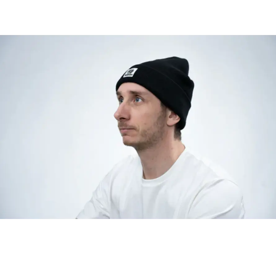 Make It Happen Badge Beanie Hat Black