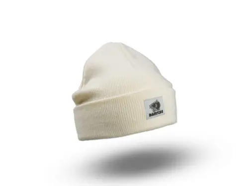NASH Make It Happen Badge Beanie Hat Ecru