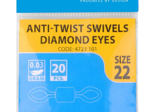 Cresta Anti-Twist Swivels Diamond Eye Maat 22