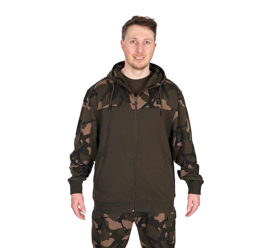 LW Khaki / Camo Split Zip Hoody