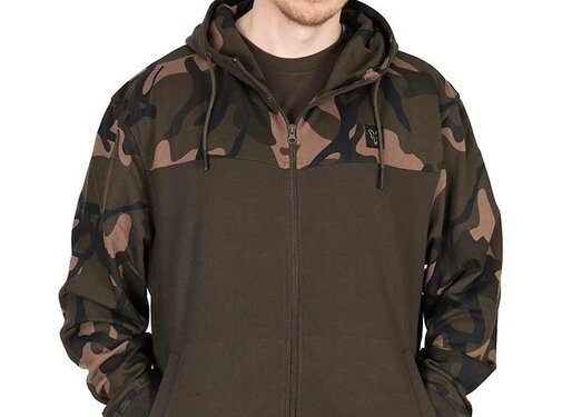 Fox LW Khaki / Camo Split Zip Hoody