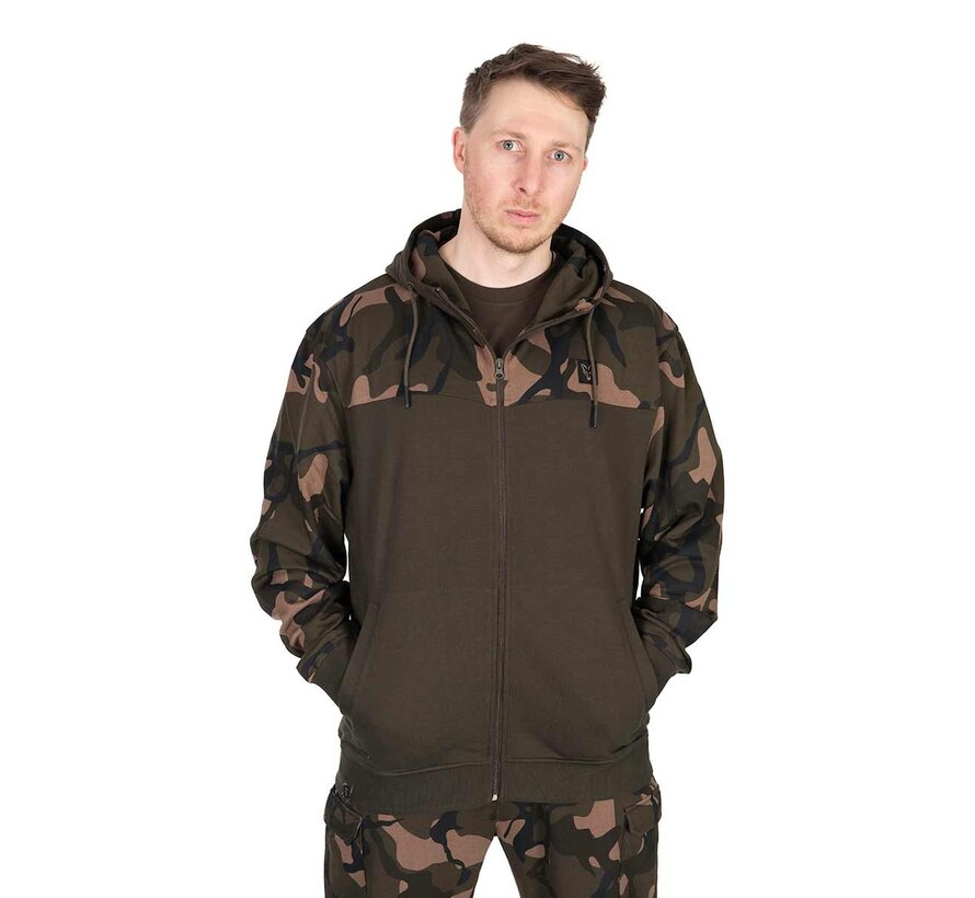 LW Khaki / Camo Split Zip Hoody