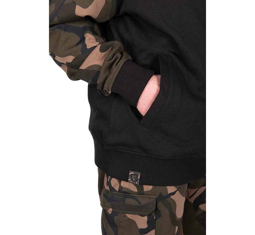 LW BLack / Camo Split Zip Hoody