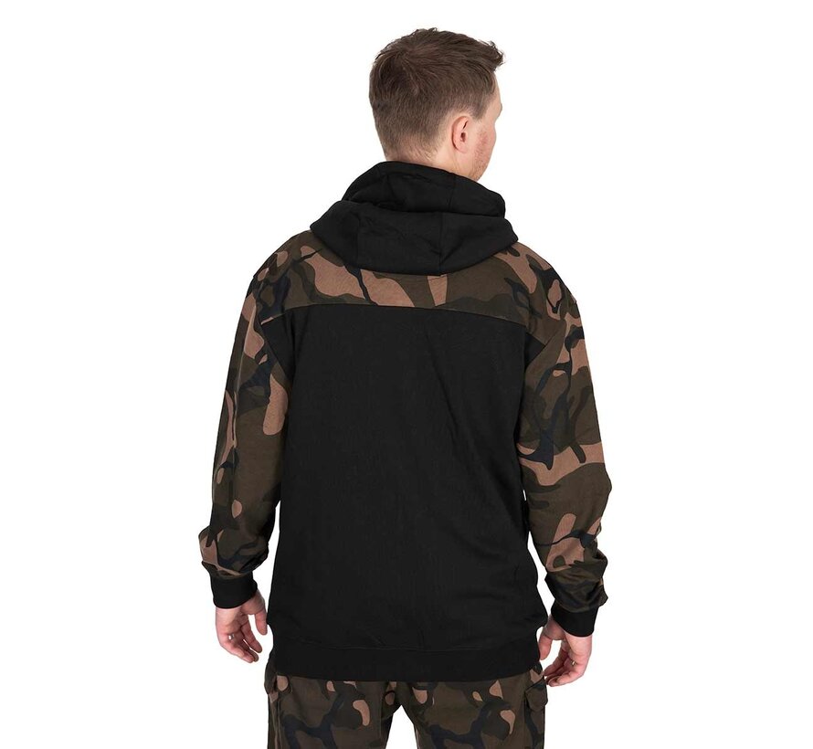 LW BLack / Camo Split Zip Hoody
