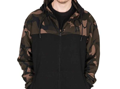 Fox LW BLack / Camo Split Zip Hoody
