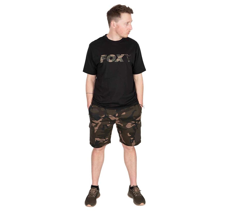 Black / Camo Logo T Shirt