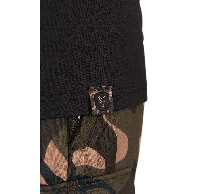 Black / Camo Outline T Shirt