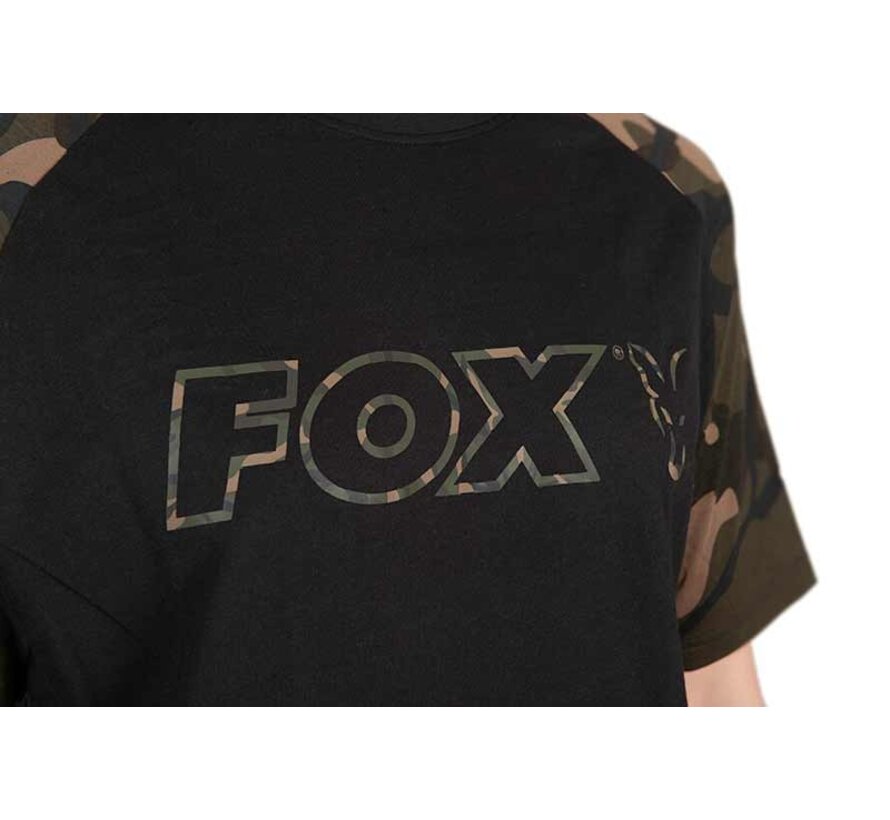Black / Camo Outline T Shirt