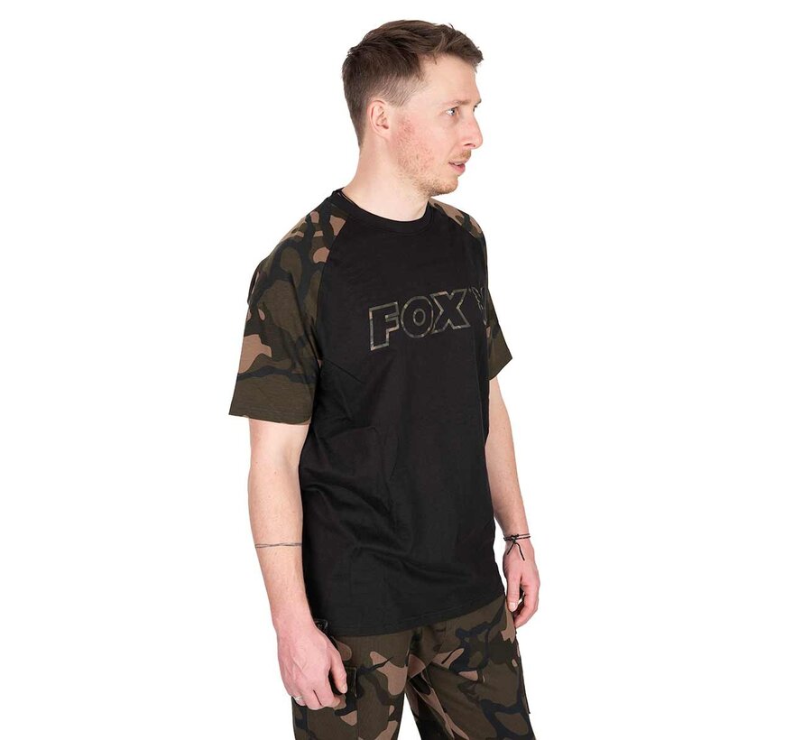 Black / Camo Outline T Shirt