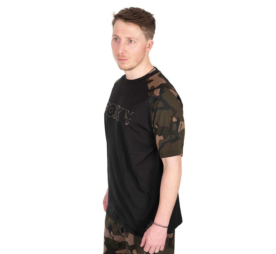 Black / Camo Outline T Shirt