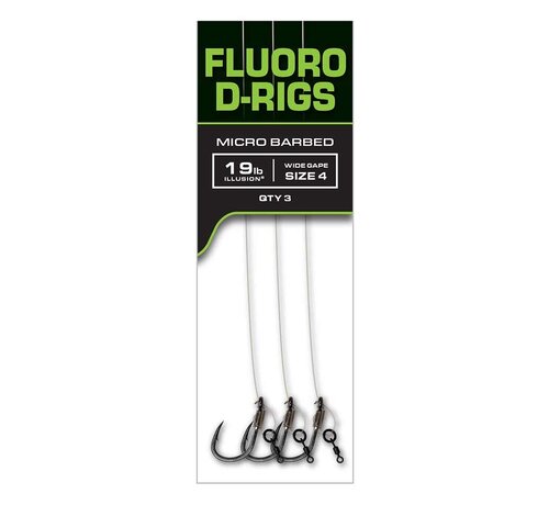 Fox Carp Ready Rigs - Fluoro D-Rig - 4 (x3)
