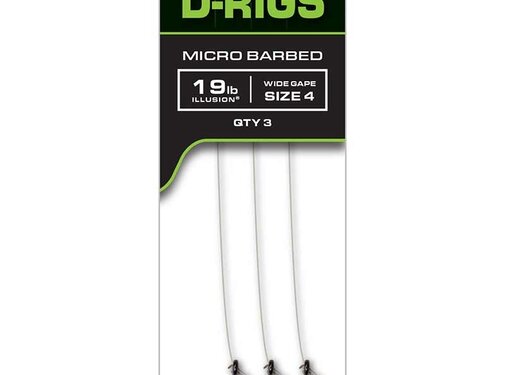 Fox Carp Ready Rigs - Fluoro D-Rig - 4 (x3)