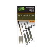 Fox Edges Naturals Copper-Core Heli Rig Leaders x3