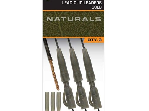 Fox Edges Naturals Copper-Core Power Grip Lead Clip Leaders x3