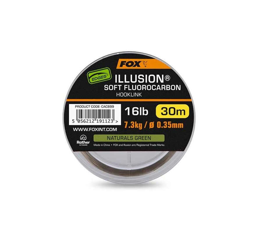 Edges Illusion Soft Fluorocarbon Hooklink 30m - Naturals Green