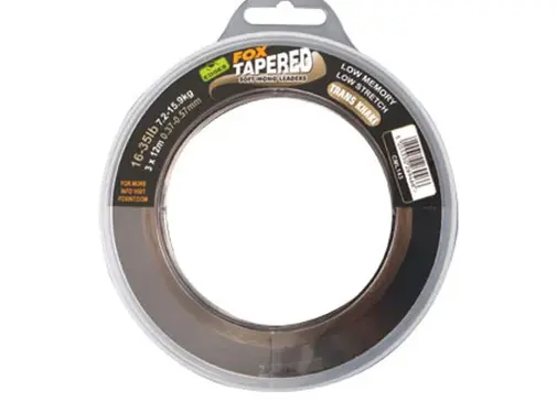 Fox Soft Tapered Leaders 3x12 meter Trans Khaki 7,2kg/16lb 