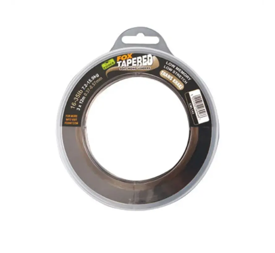 Soft Tapered Leaders 3x12 meter Trans Khaki 7,2kg/16lb 
