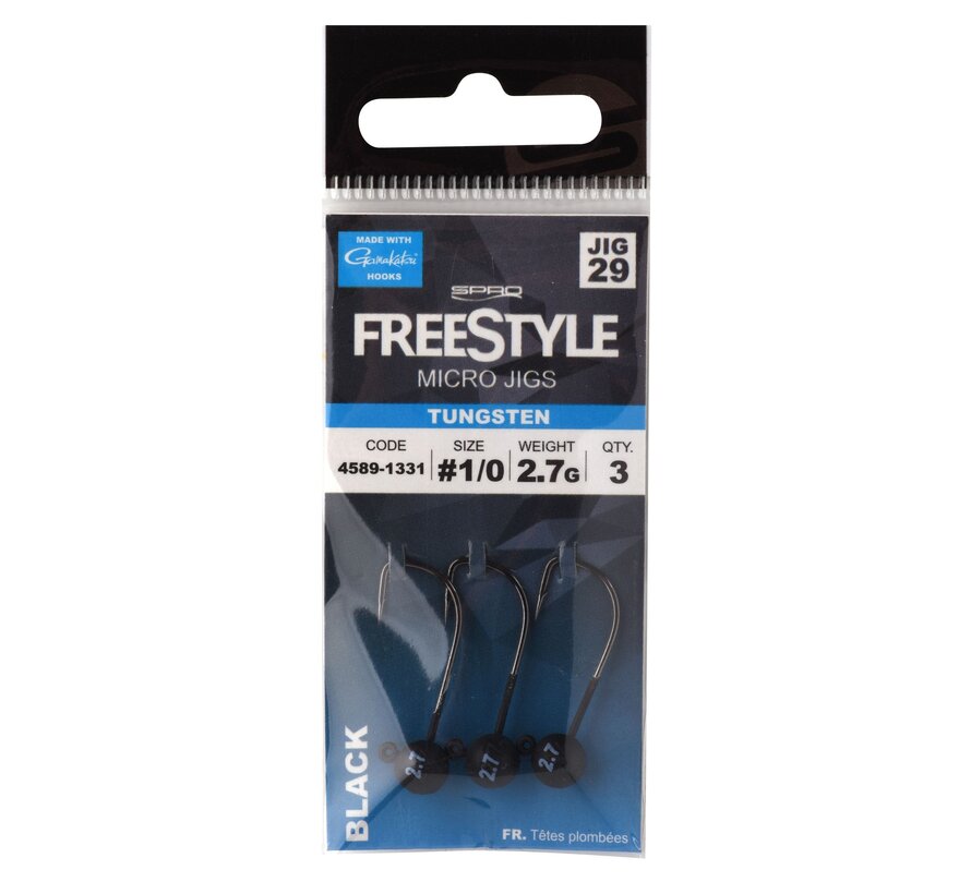 Tungsten Micro Jig Black Jig 29 Maat 4